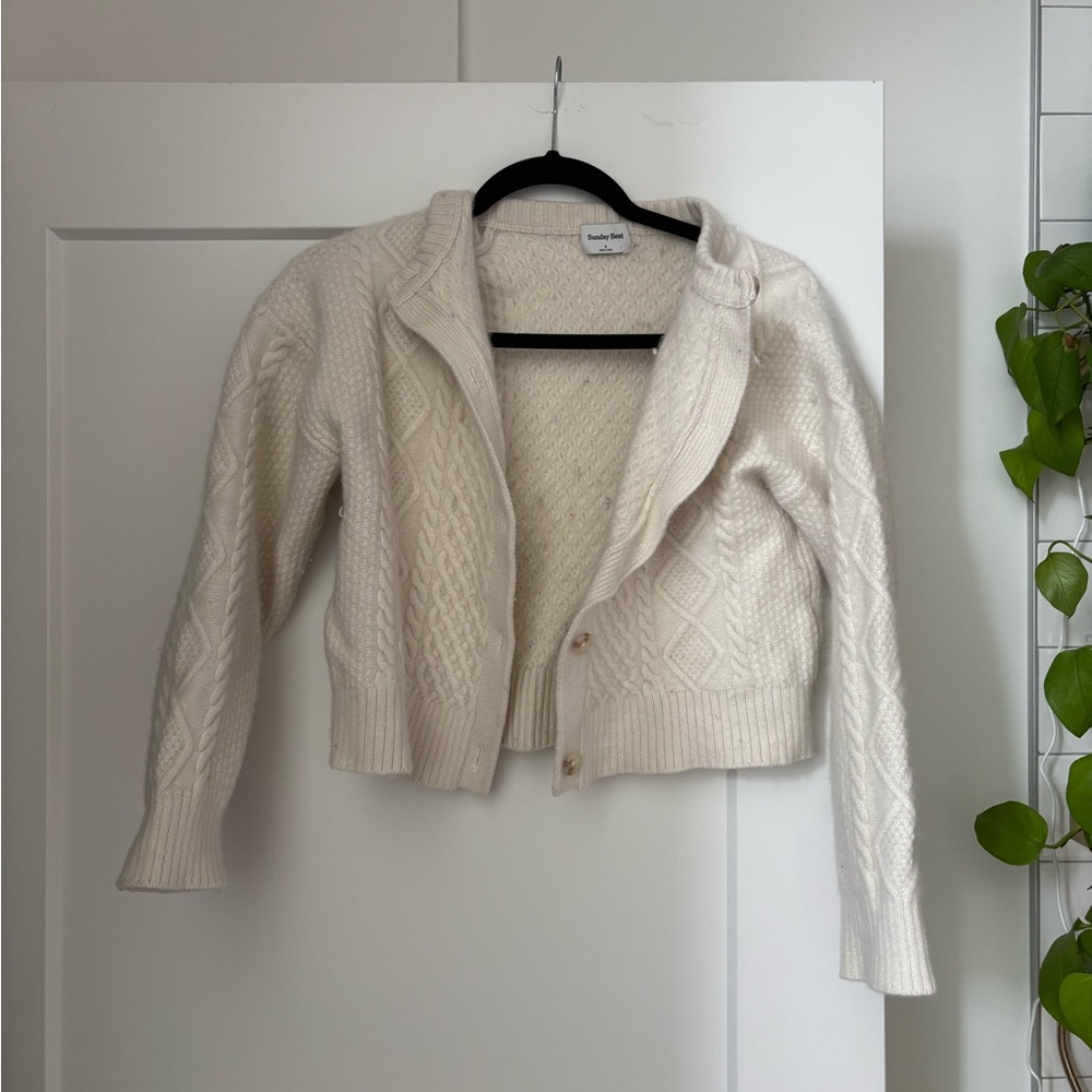Sunday Best Cream Knit Cardigan